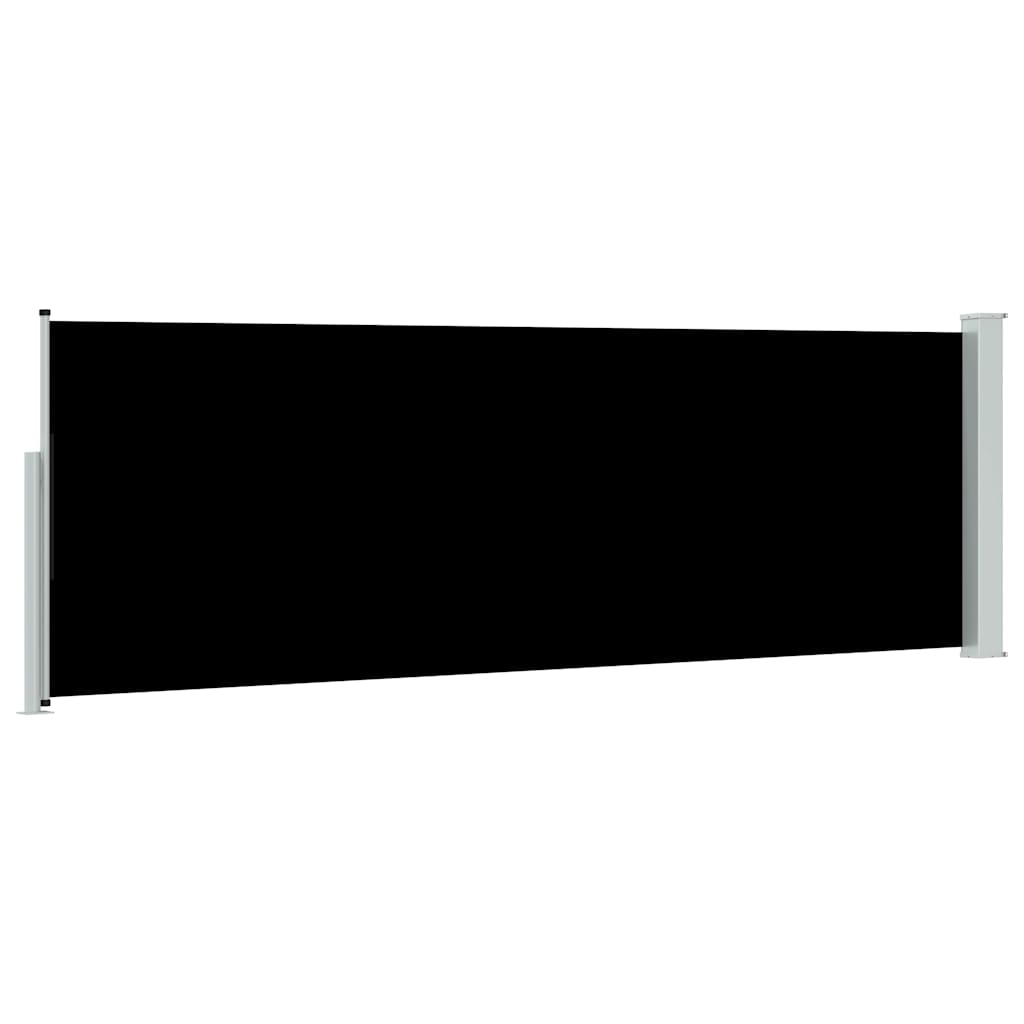 Uvlačiva bočna tenda za terasu 100 x 300 cm crna