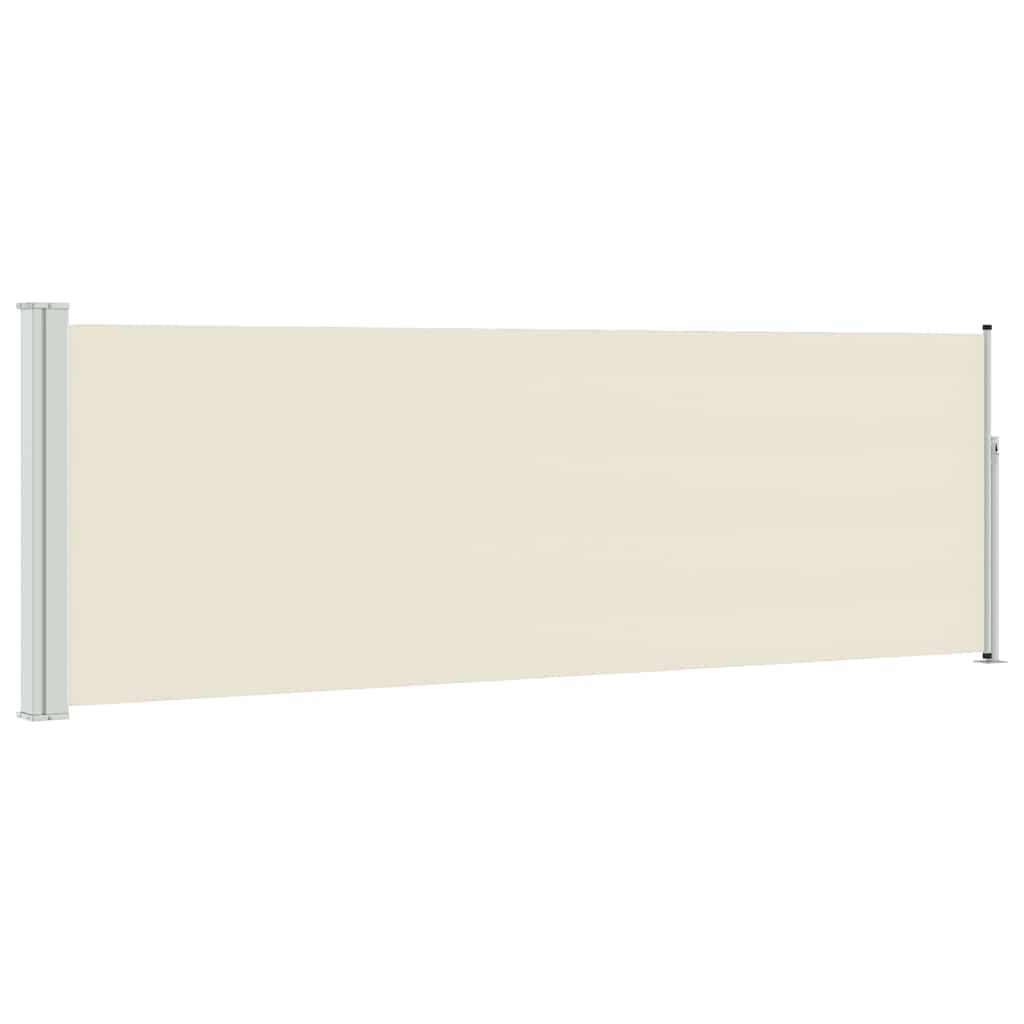 Uvlačiva bočna tenda za terasu 100 x 300 cm krem