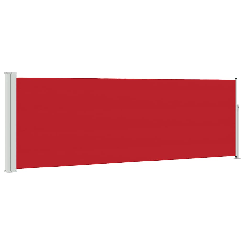 Uvlačiva bočna tenda za terasu 100 x 300 cm crvena