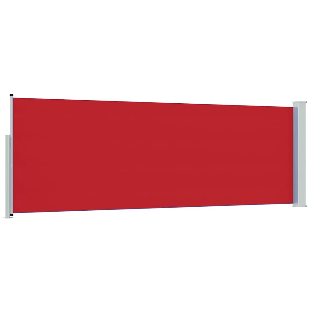 Uvlačiva bočna tenda za terasu 100 x 300 cm crvena