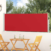 Uvlačiva bočna tenda za terasu 100 x 300 cm crvena