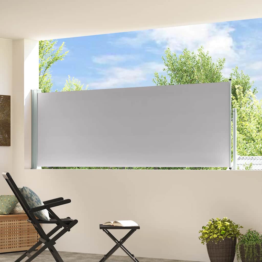 Uvlačiva bočna tenda za terasu 100 x 300 cm siva