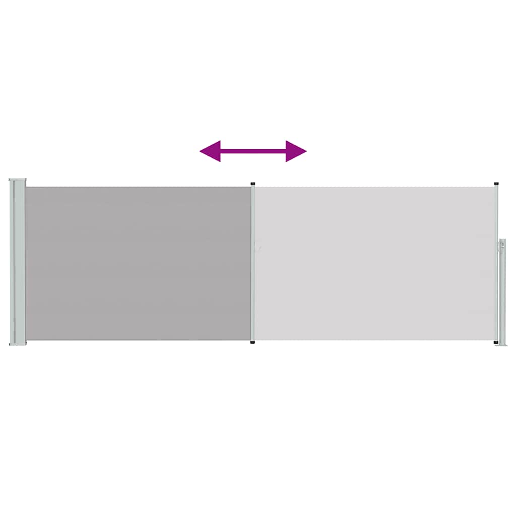 Uvlačiva bočna tenda za terasu 100 x 300 cm siva