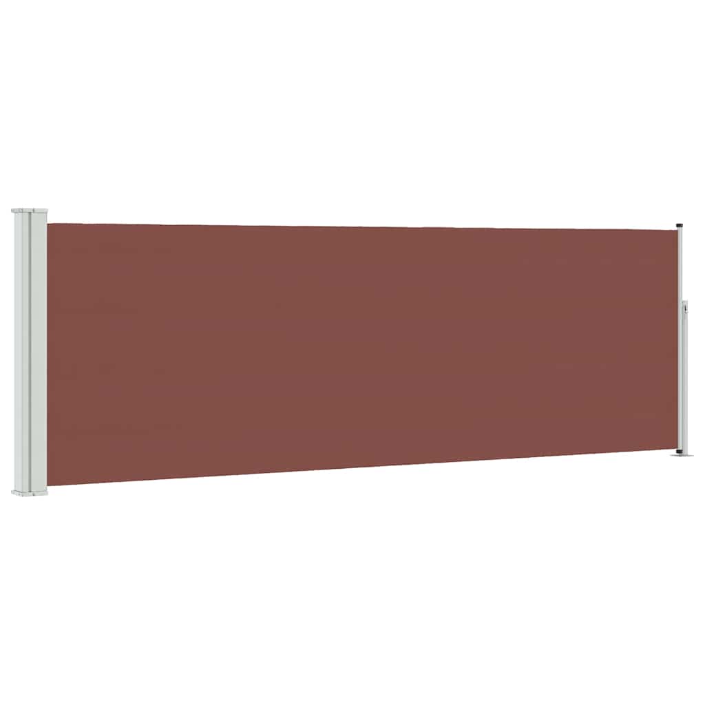 Uvlačiva bočna tenda za terasu 100 x 300 cm smeđa