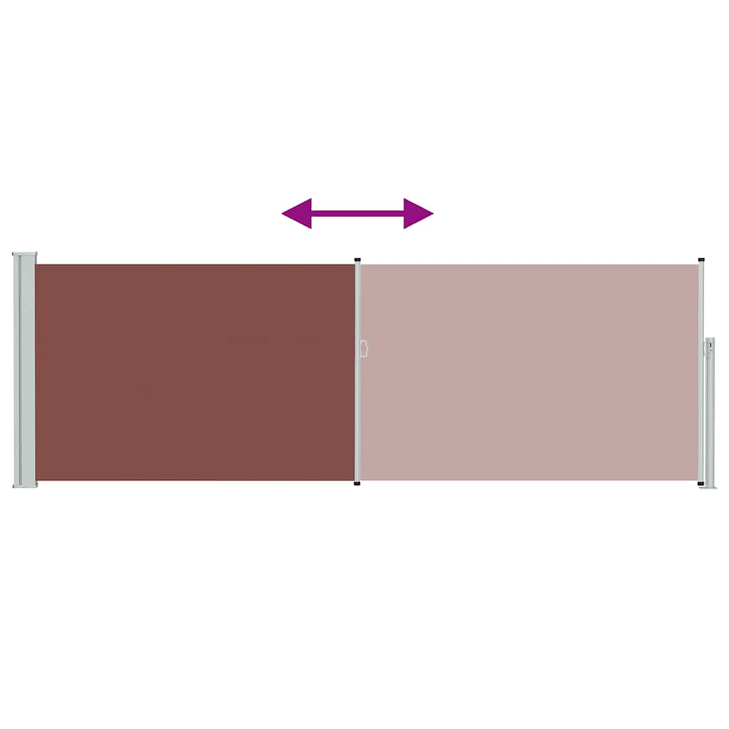 Uvlačiva bočna tenda za terasu 100 x 300 cm smeđa