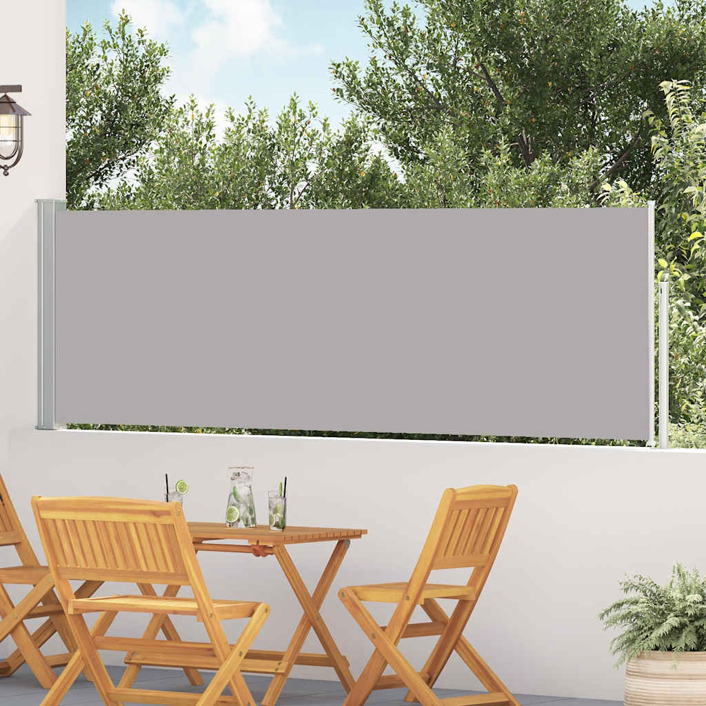 Uvlačiva bočna tenda za terasu 100 x 500 cm siva