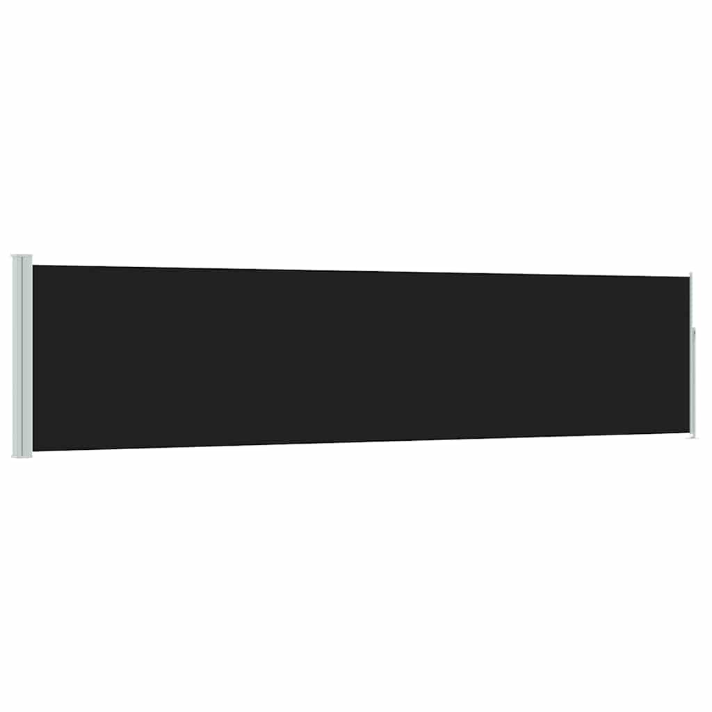 Uvlačiva bočna tenda za terasu 120 x 500 cm crna
