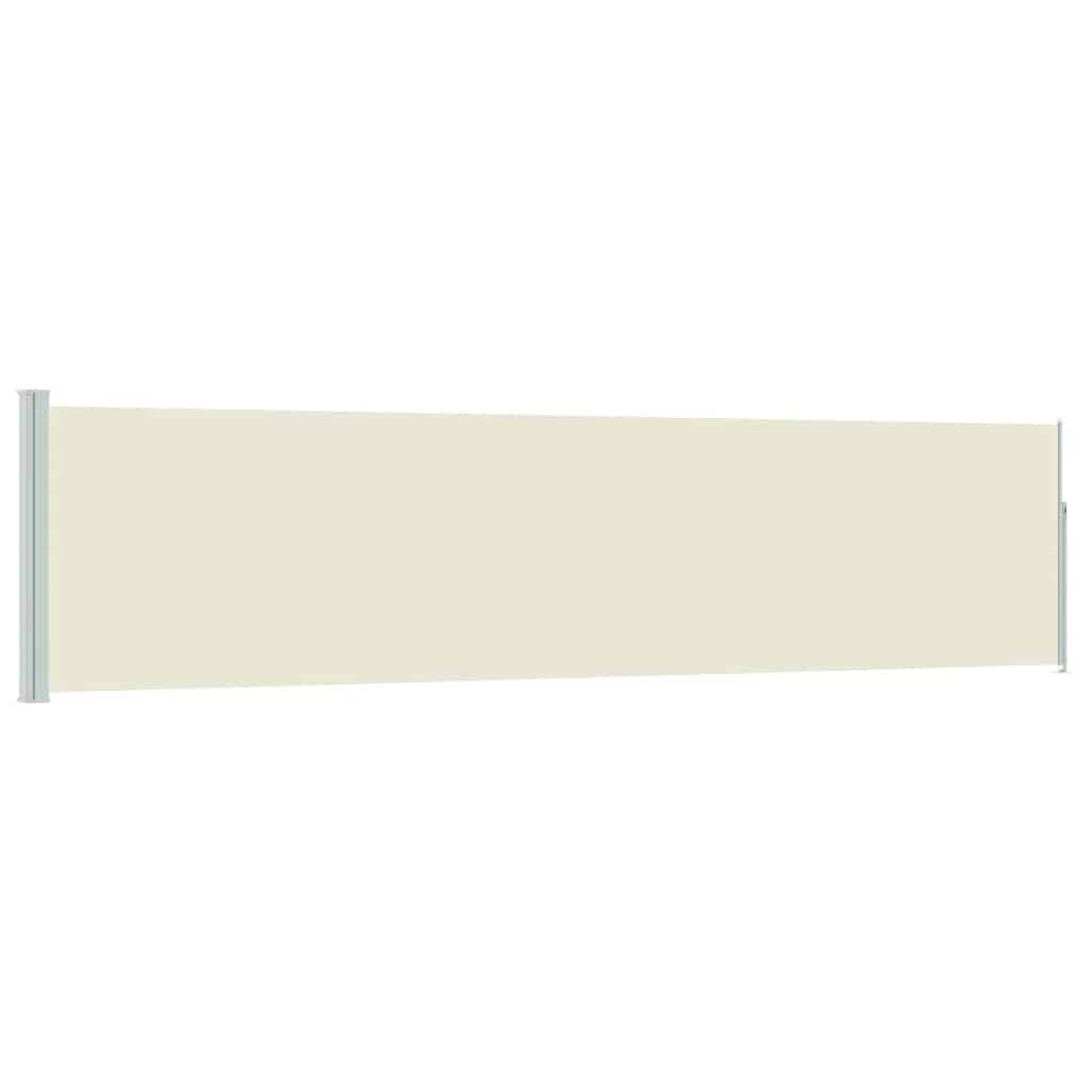 Uvlačiva bočna tenda za terasu 120 x 500 cm krem