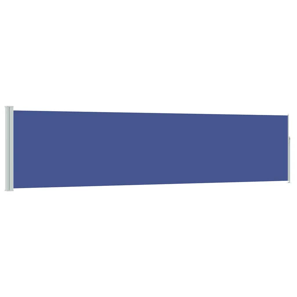 Uvlačiva bočna tenda za terasu 120 x 500 cm plava