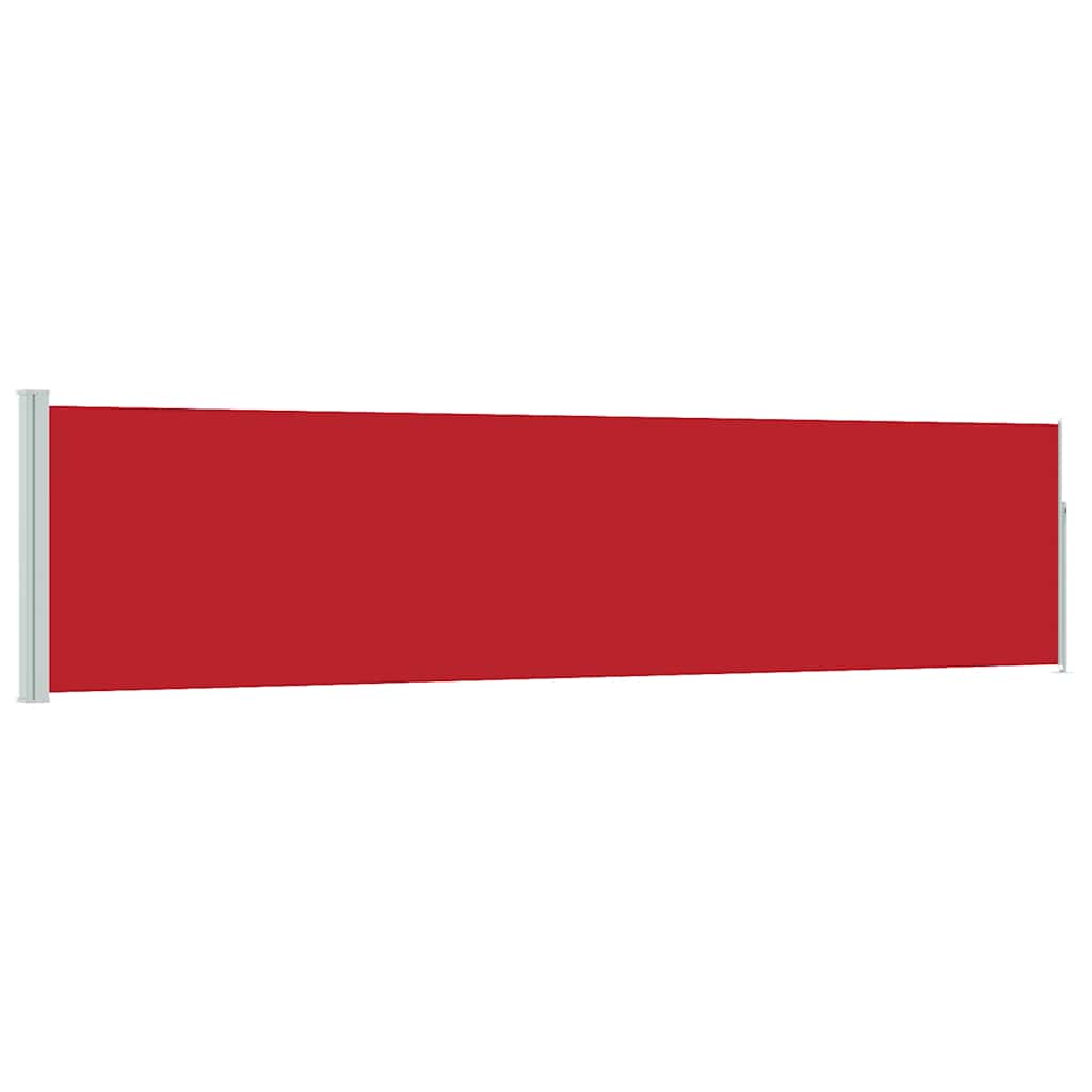 Uvlačiva bočna tenda za terasu 120 x 500 cm crvena