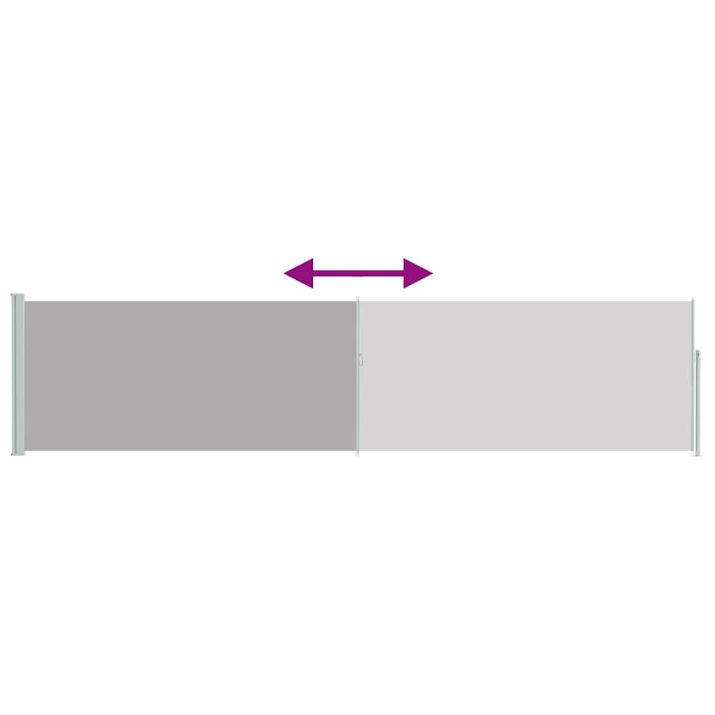 Uvlačiva bočna tenda za terasu 120 x 500 cm siva