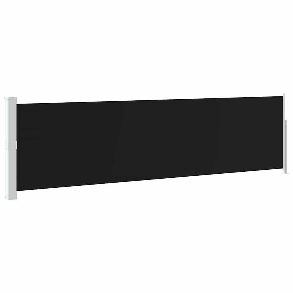 Uvlačiva bočna tenda za terasu 140 x 500 cm crna