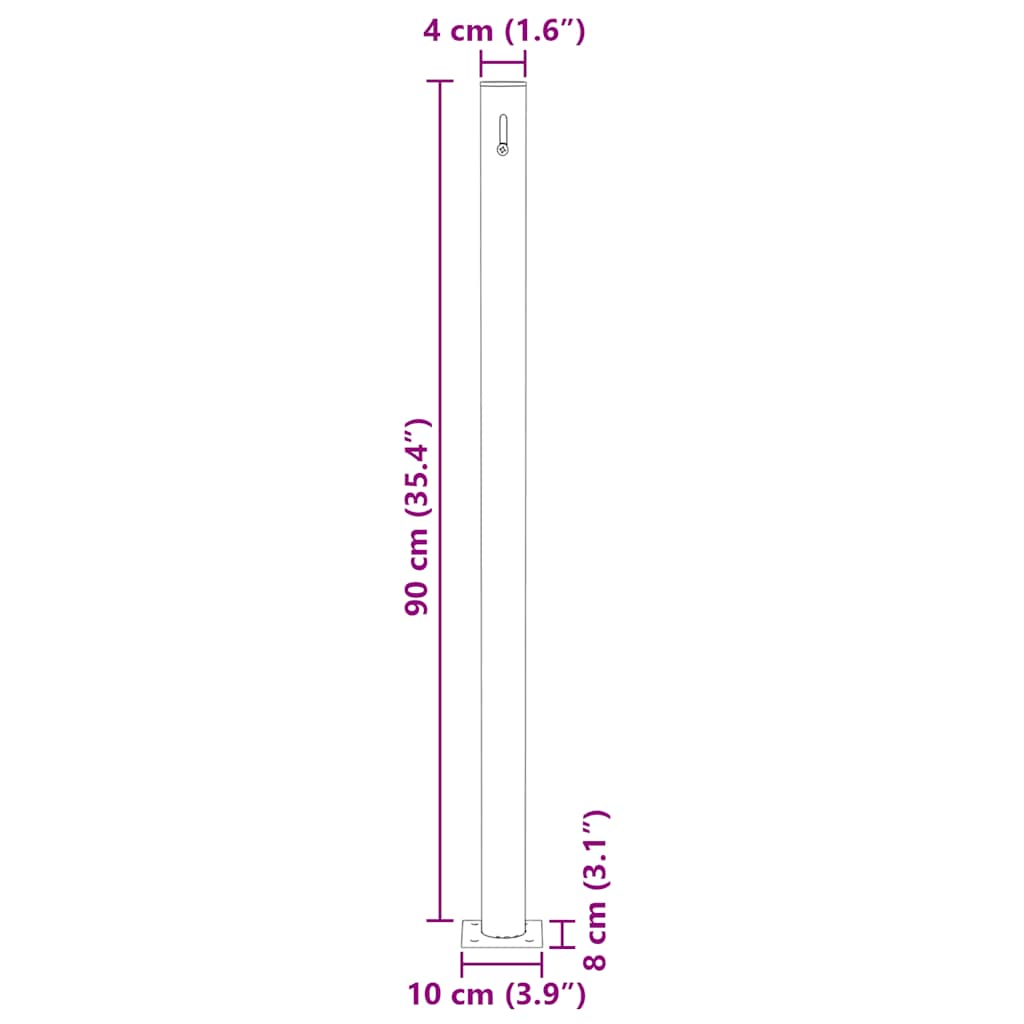 Uvlačiva bočna tenda za terasu 140 x 500 cm crna