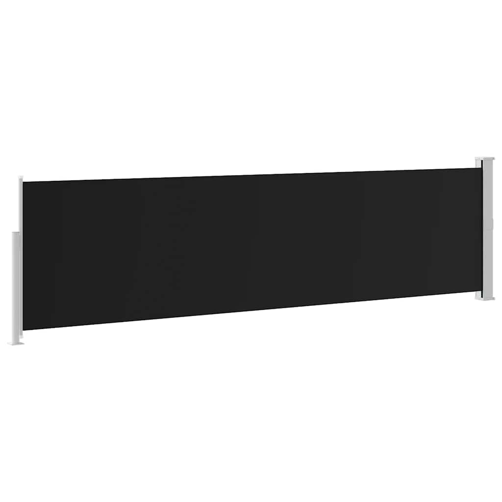 Uvlačiva bočna tenda za terasu 140 x 500 cm crna