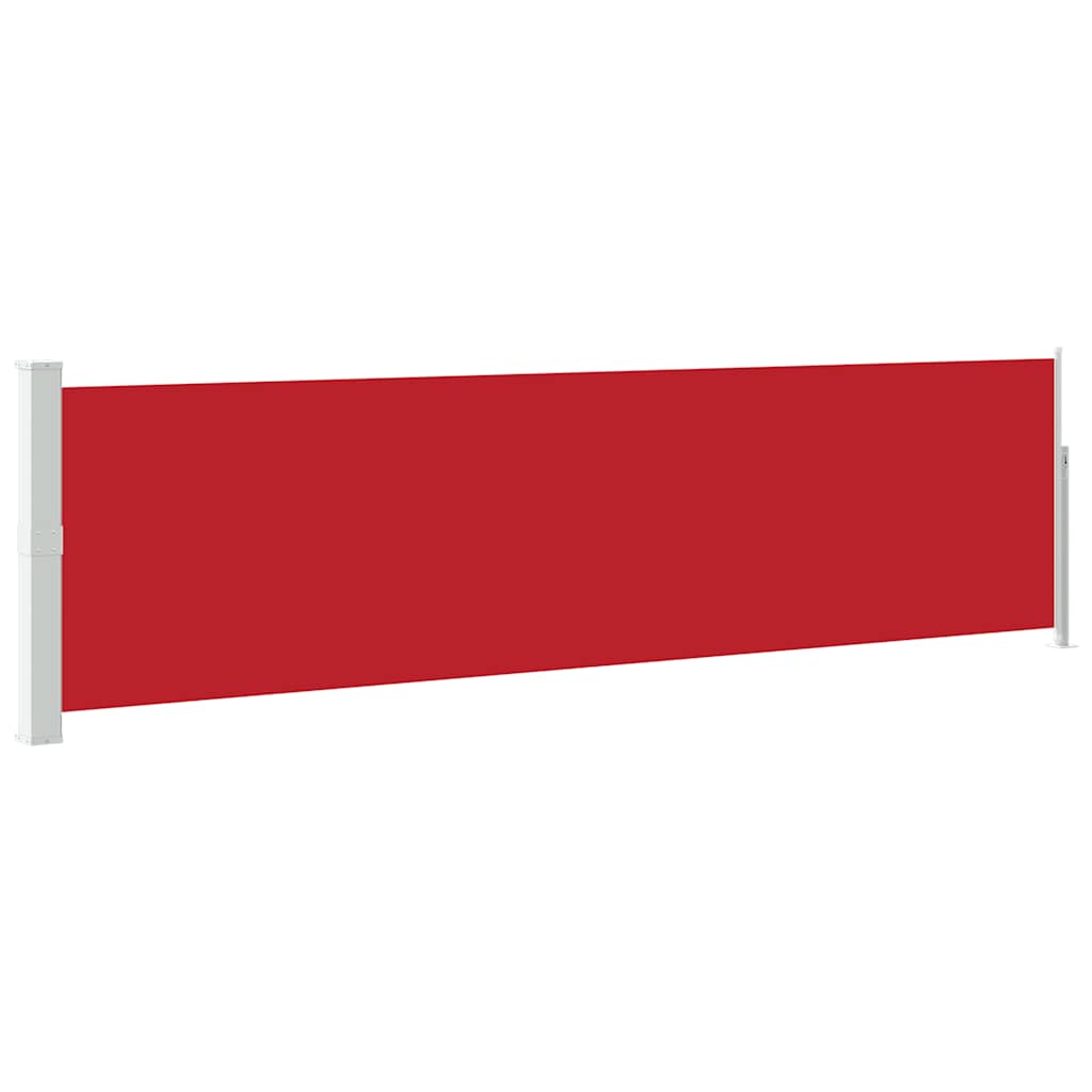 Uvlačiva bočna tenda za terasu 140 x 500 cm crvena