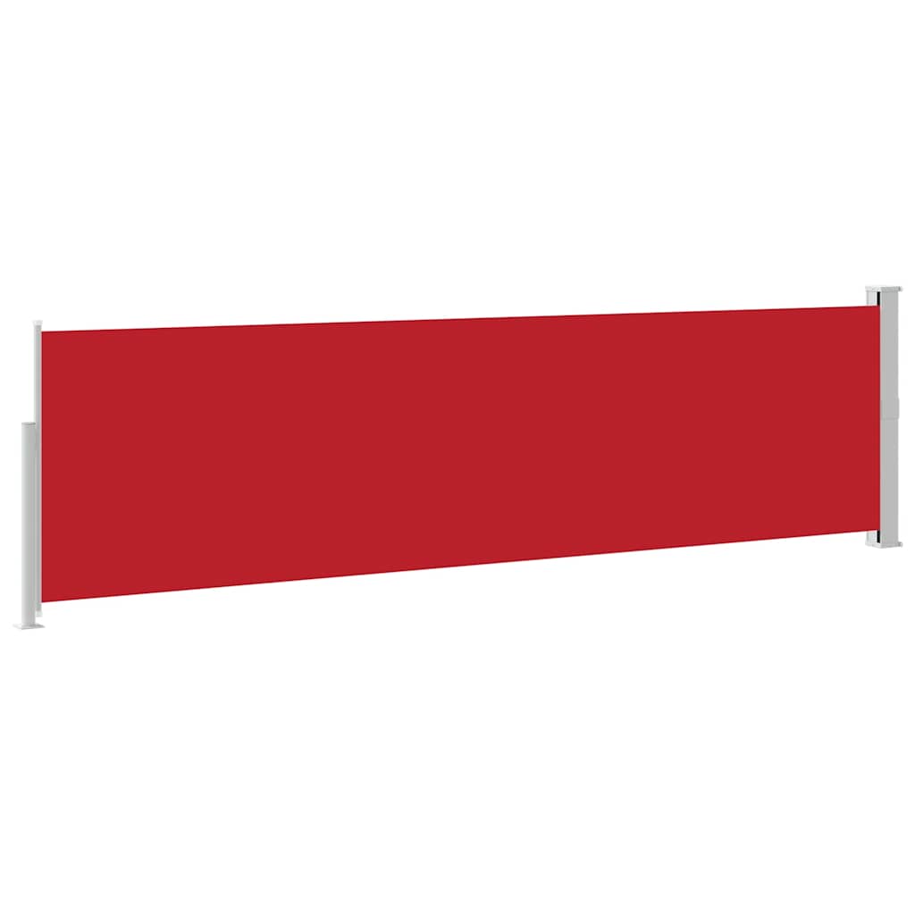 Uvlačiva bočna tenda za terasu 140 x 500 cm crvena