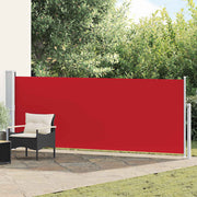 Uvlačiva bočna tenda za terasu 140 x 500 cm crvena