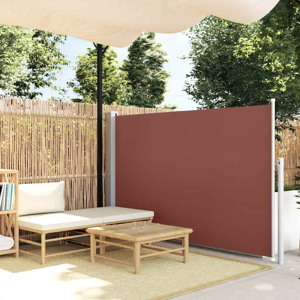 Uvlačiva bočna tenda za terasu 140 x 500 cm smeđa