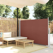 Uvlačiva bočna tenda za terasu 140 x 500 cm smeđa