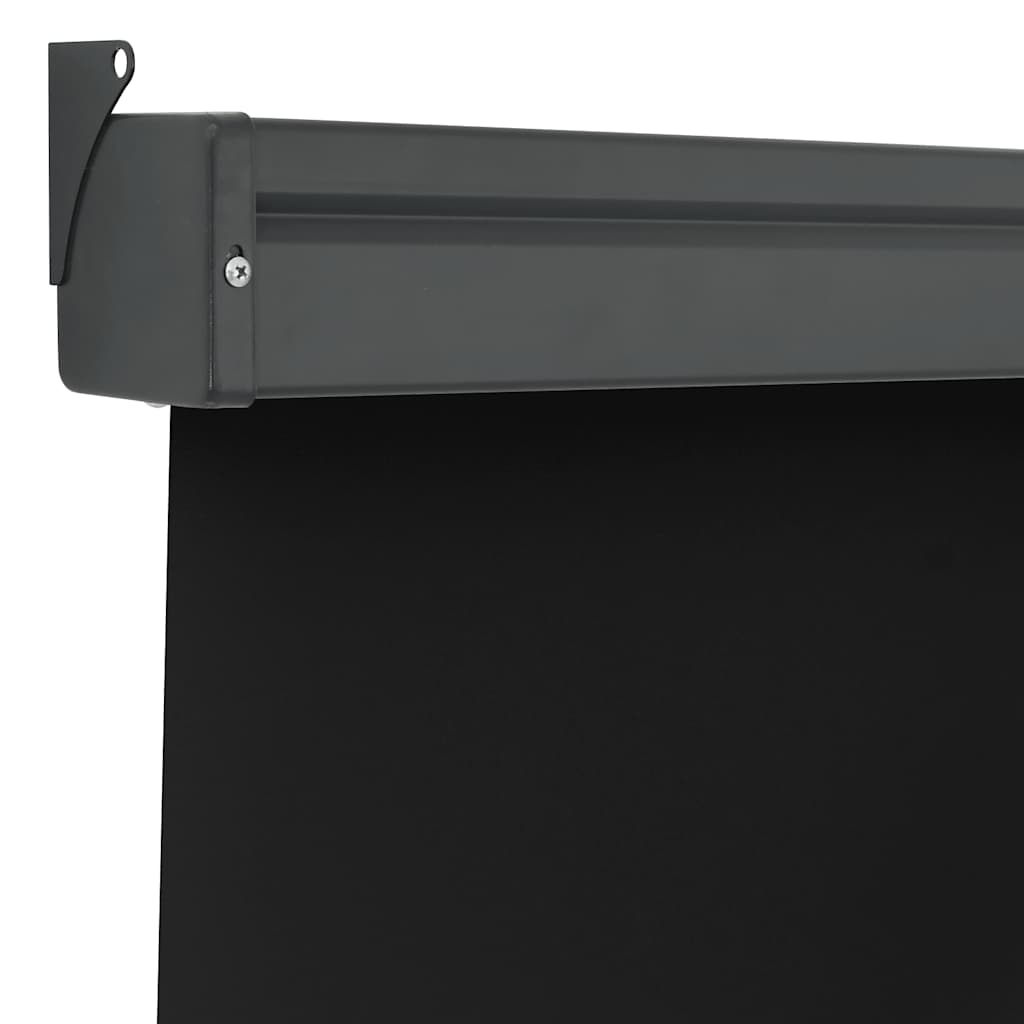 Balkonska bočna tenda 125 x 250 cm crna