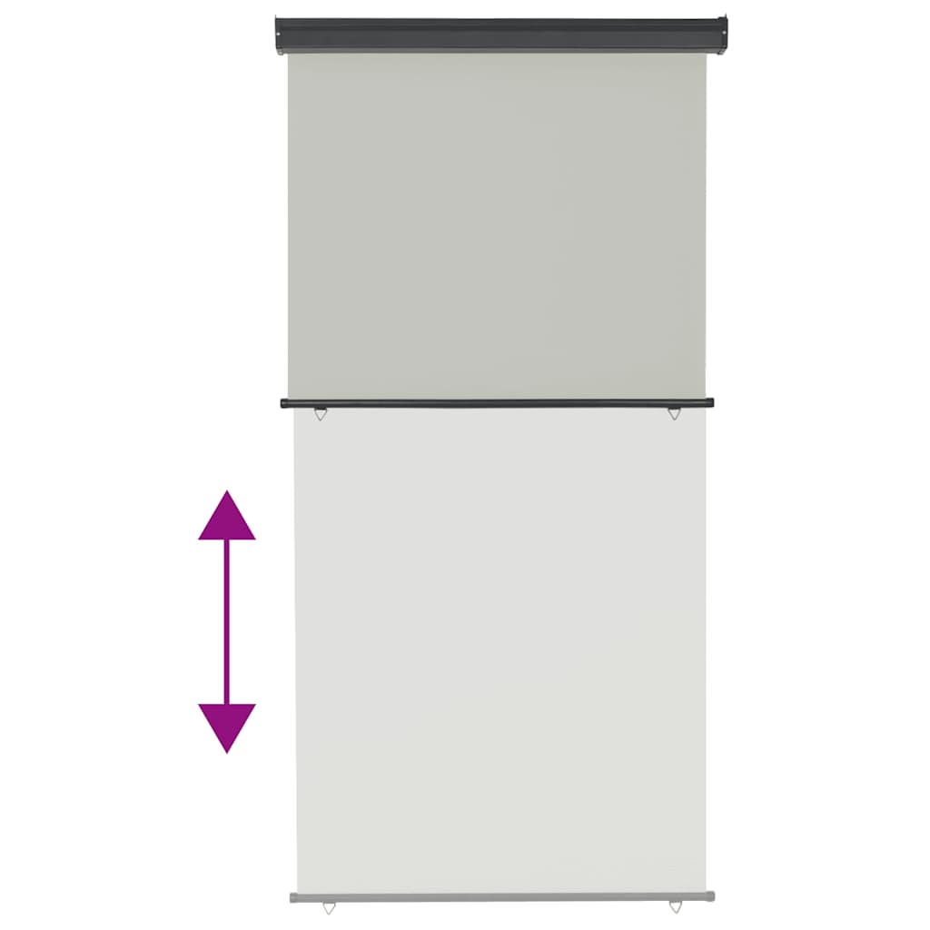 Balkonska bočna tenda 125 x 250 cm siva