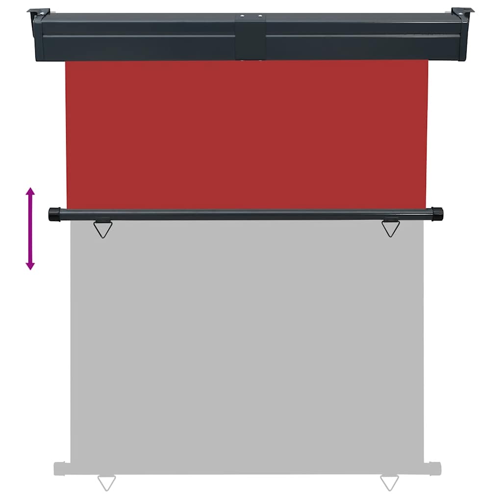 Balkonska bočna tenda 145 x 250 cm crvena