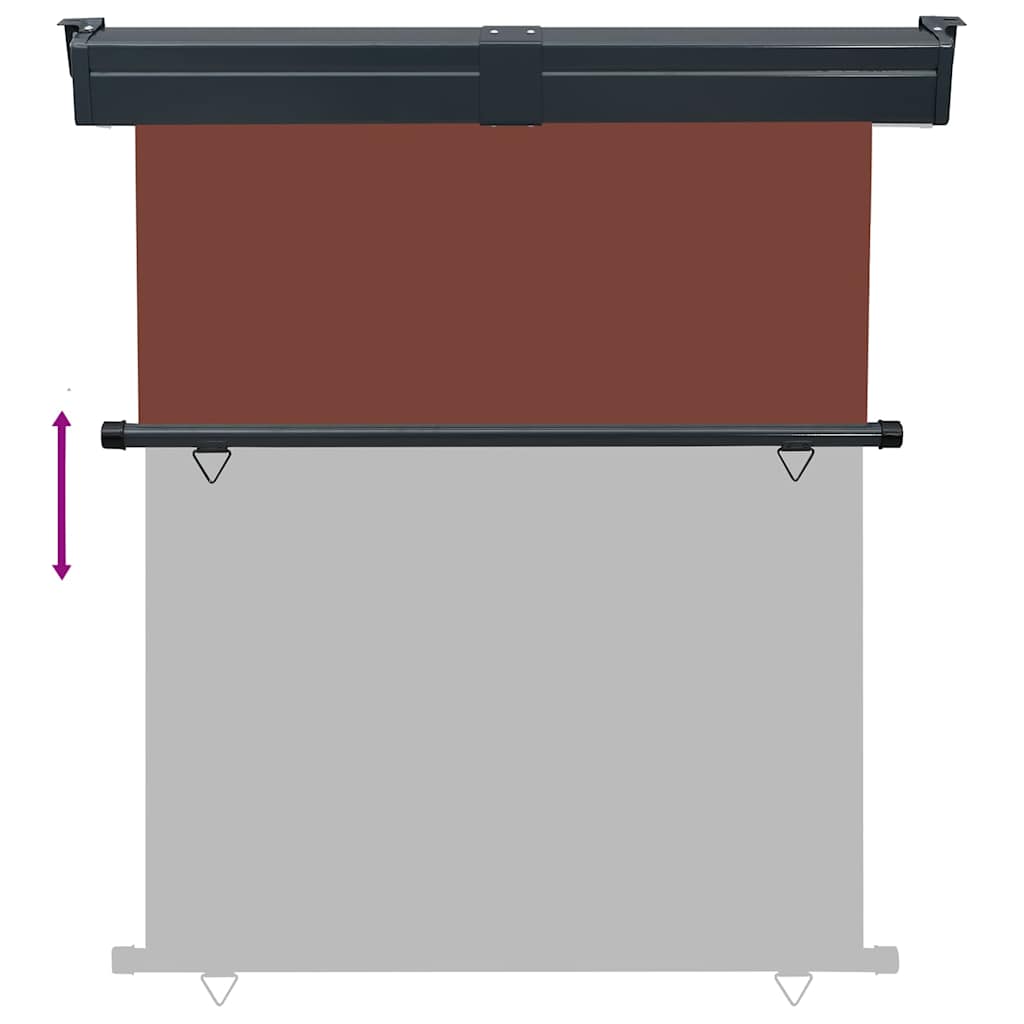 Balkonska bočna tenda 145 x 250 cm smeđa