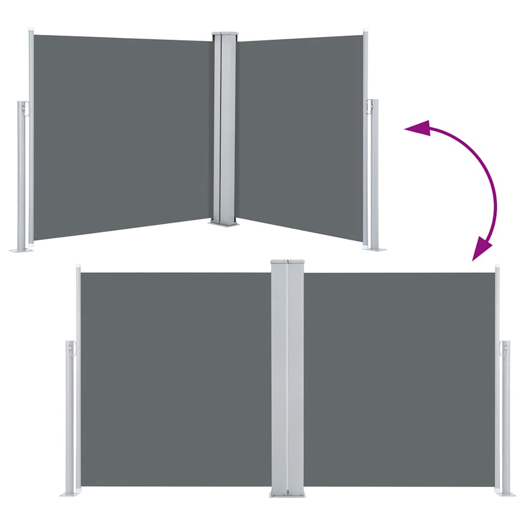 Uvlačiva bočna tenda 100 x 600 cm antracit