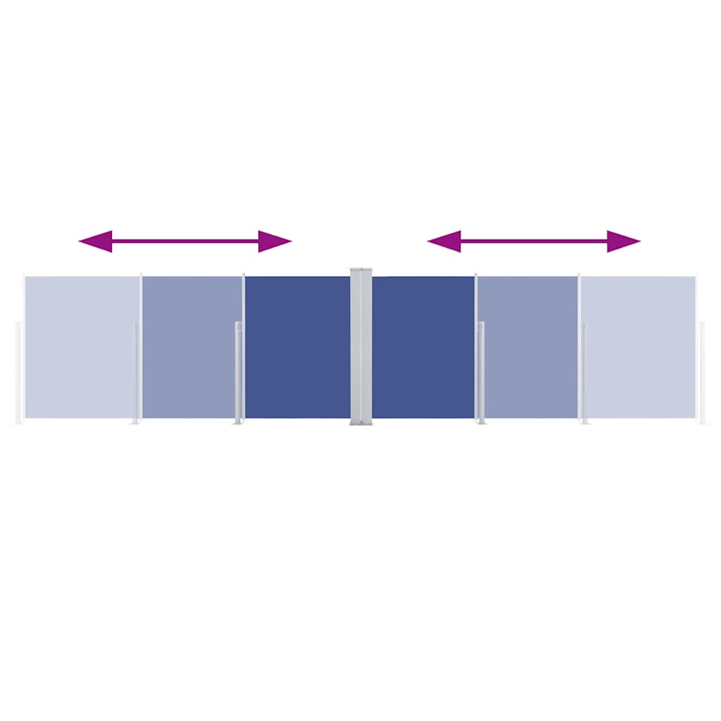 Uvlačiva bočna tenda 100 x 600 cm plava