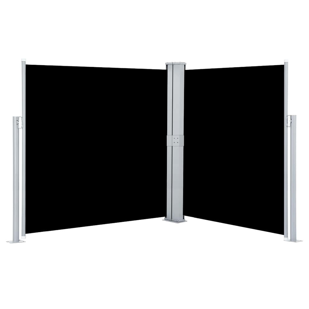 Uvlačiva bočna tenda 140 x 600 cm crna