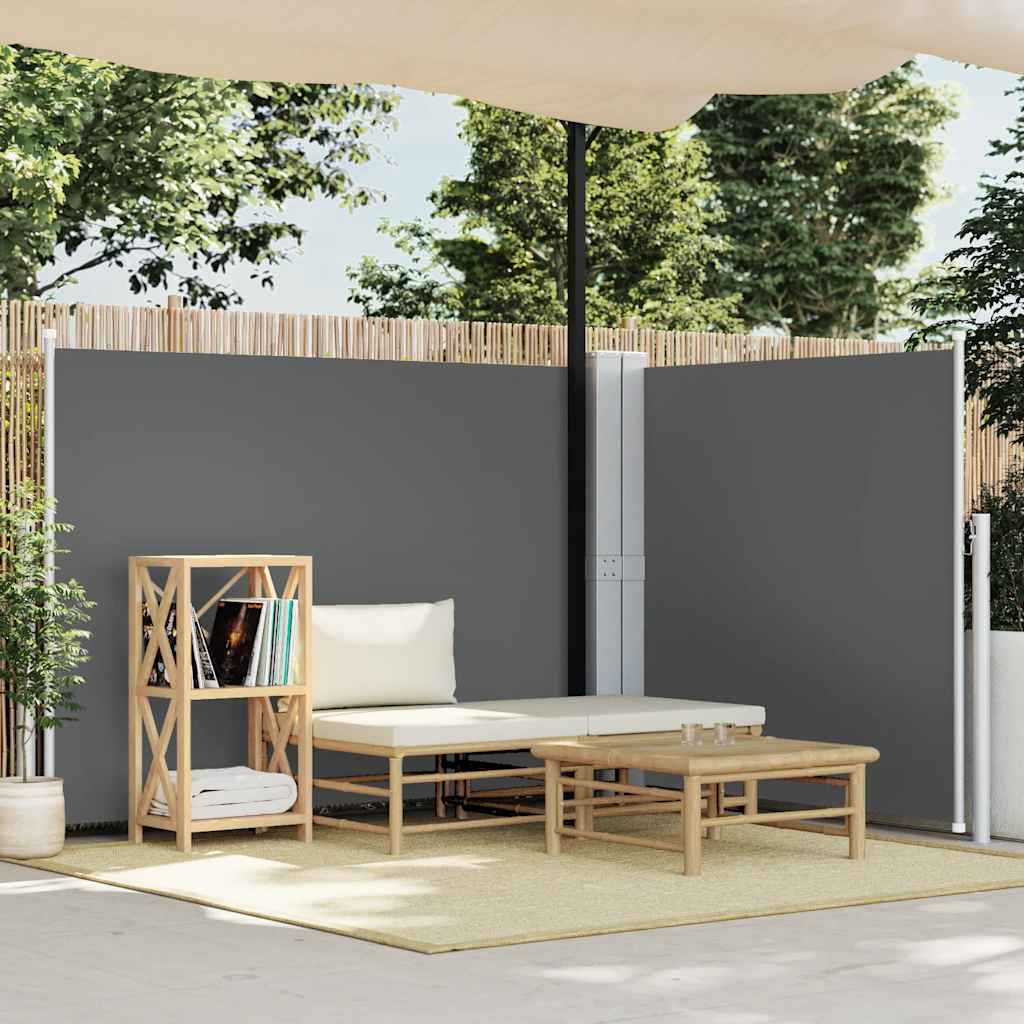 Uvlačiva bočna tenda 140 x 600 cm antracit