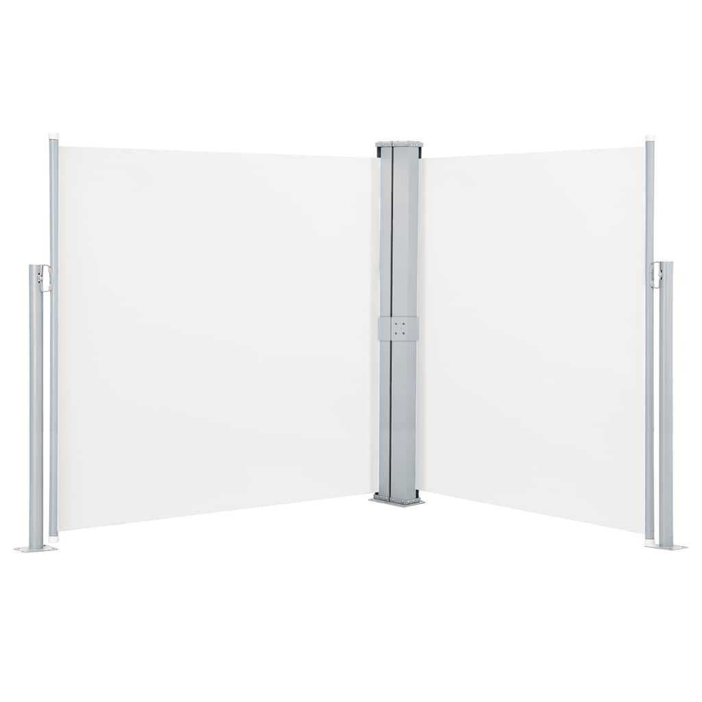 Uvlačiva dvostruka bočna tenda za terasu 170 x 600 cm krem