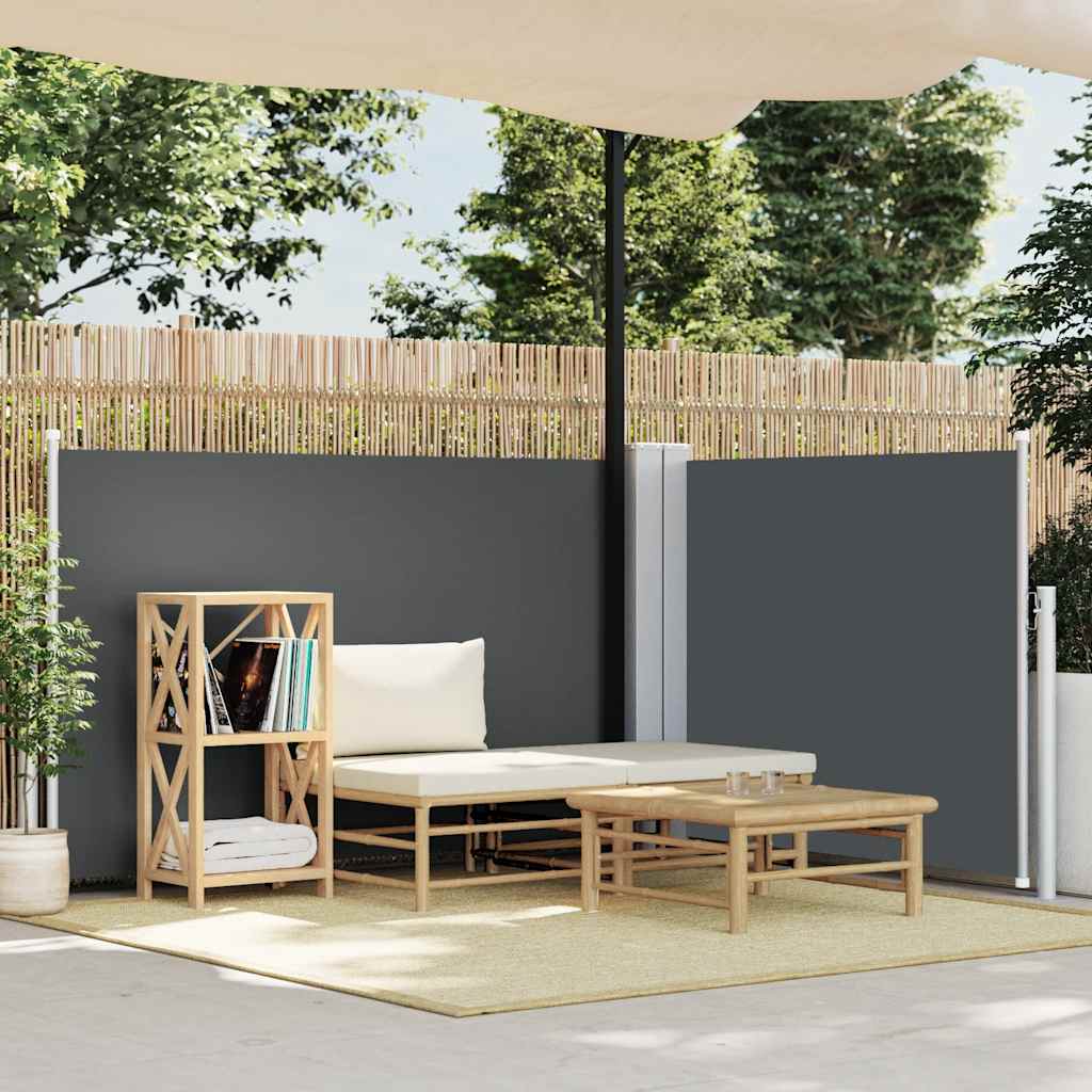Uvlačiva bočna tenda 120 x 1000 cm antracit