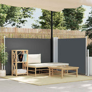 Uvlačiva bočna tenda 120 x 1000 cm antracit