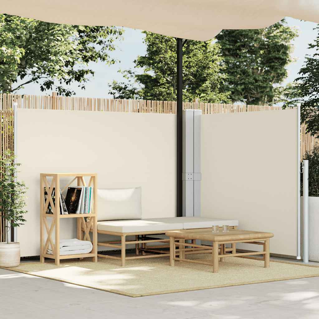 Uvlačiva bočna tenda 140 x 1000 cm krem