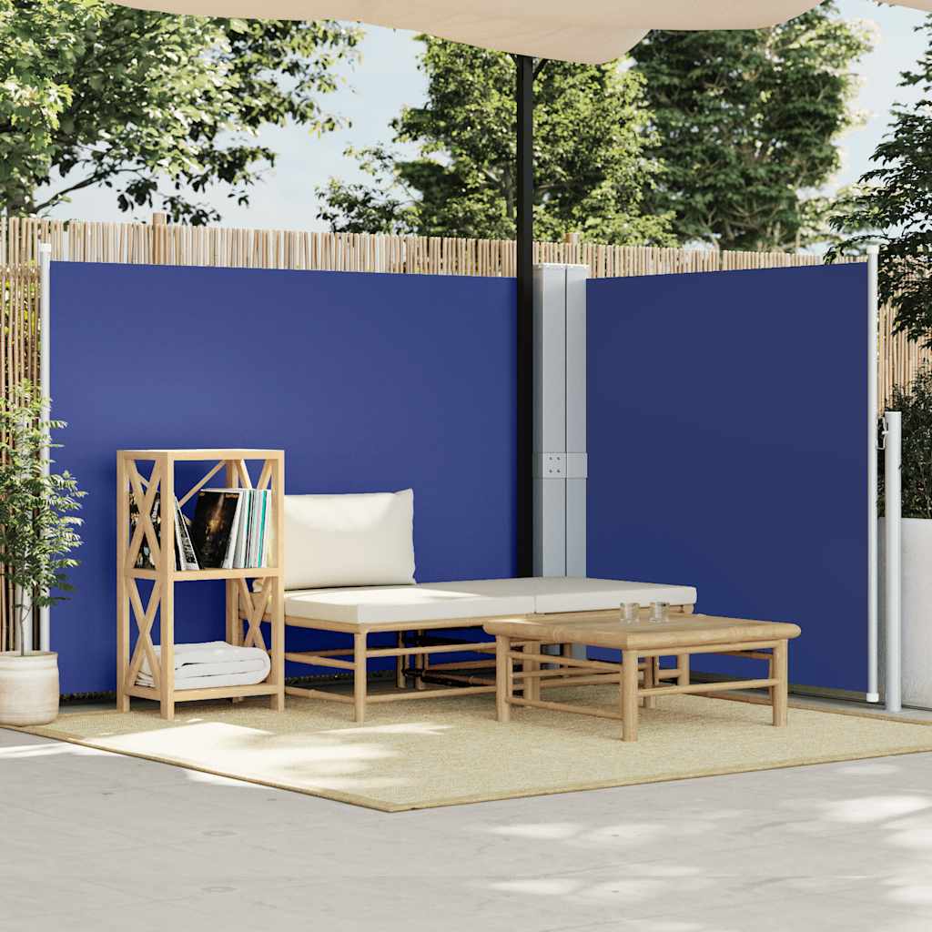 Uvlačiva bočna tenda 140 x 1000 cm plava