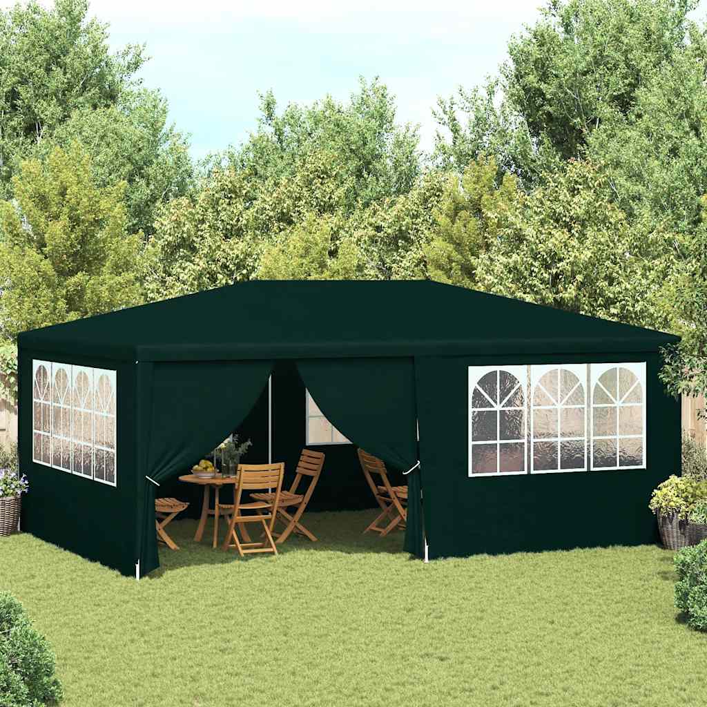 Profesionalni šator za zabave 4 x 6 m zeleni 90 g/m²