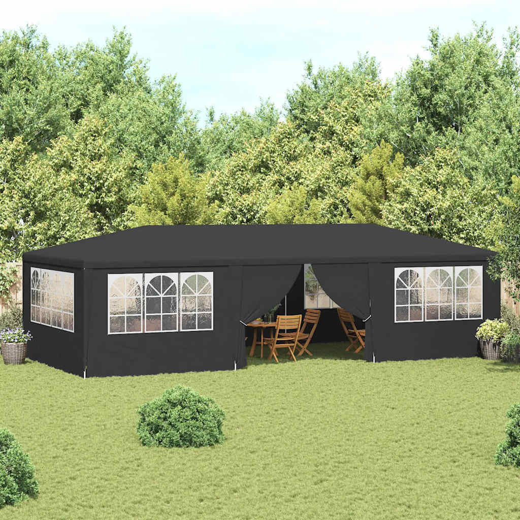 Profesionalni šator za zabave 4 x 9 m antracit 90 g/m²