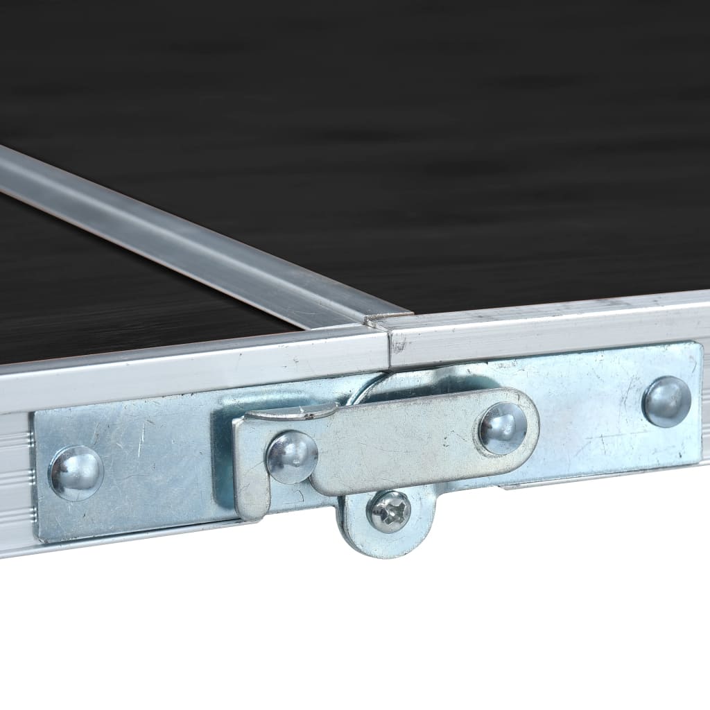 Sklopivi stol za kampiranje sivi aluminijski 240 x 60 cm