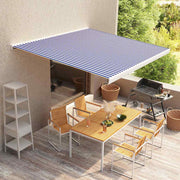 Tenda Gornji suncobran platno i bijelo 400x300 cm