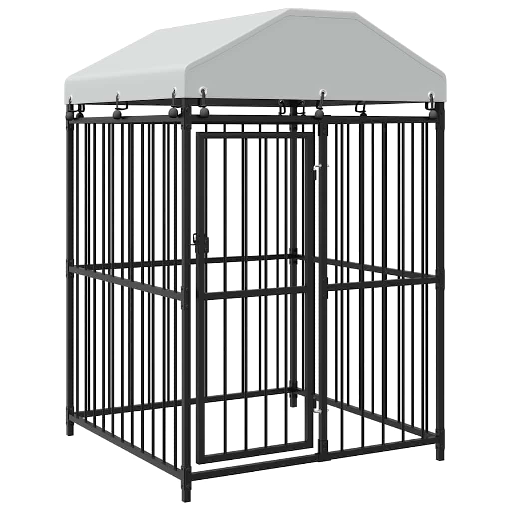 Vanjski kavez za pse s krovom 120 x 120 x 150 cm
