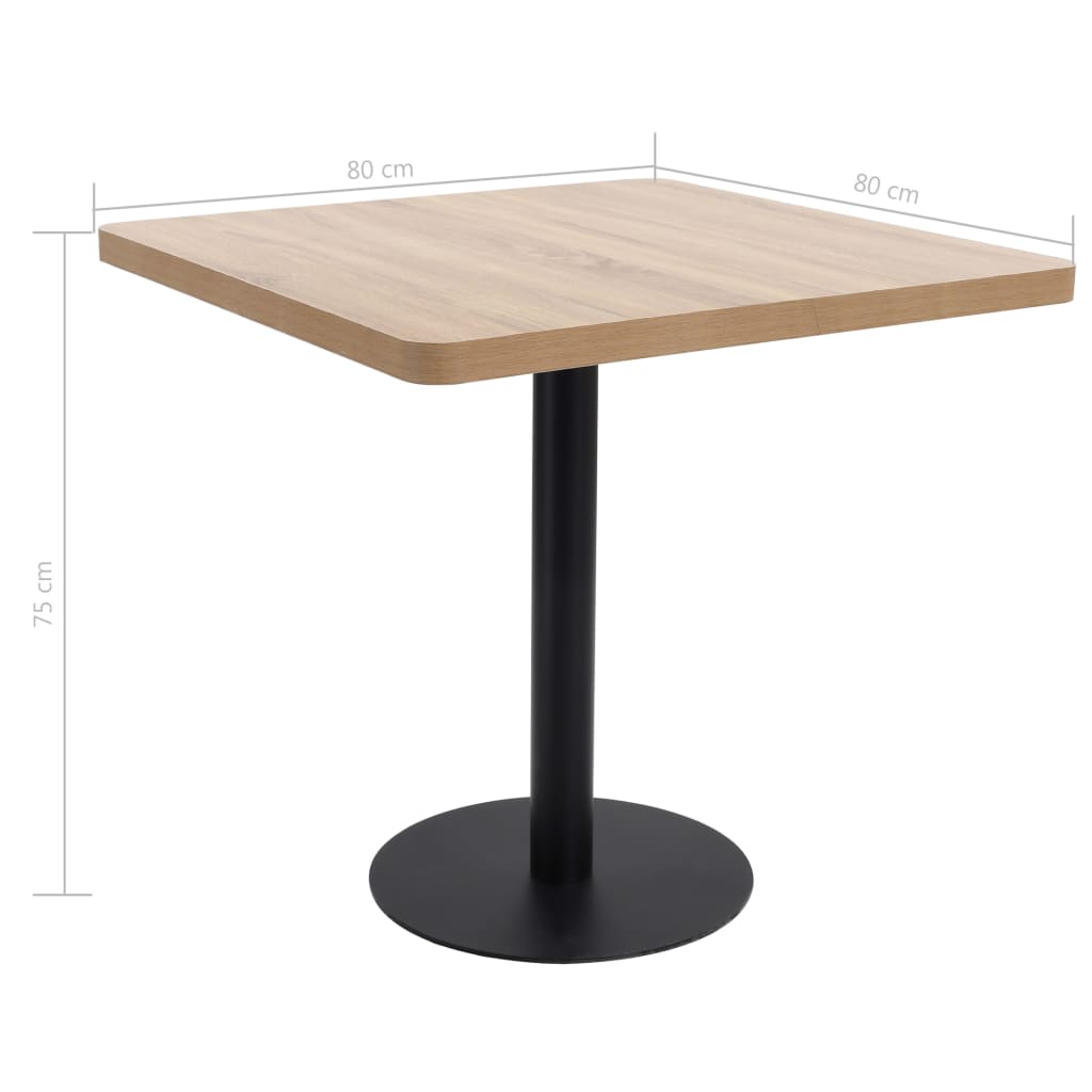 Bistro stol svjetlosmeđi 80 x 80 cm MDF