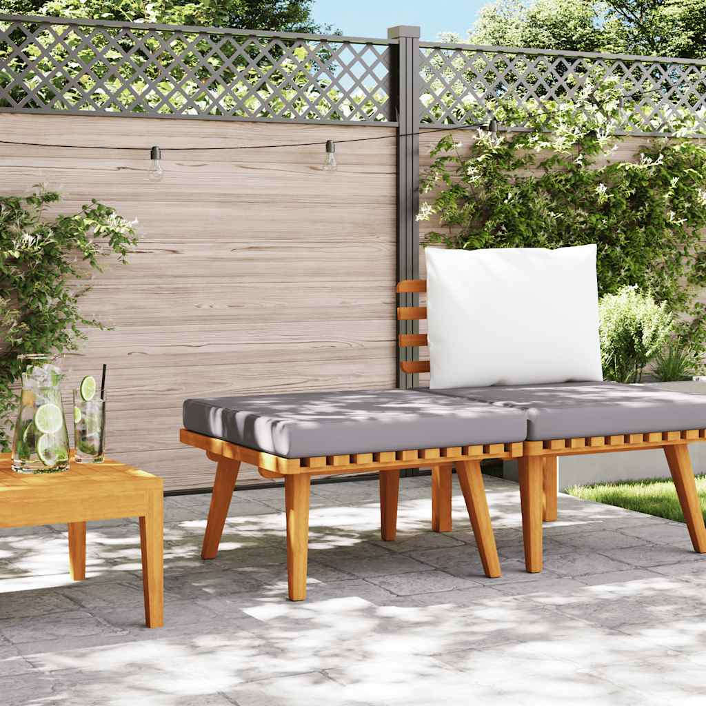 Vrtni tabure s jastukom 60 x 60 x 29 cm masivno bagremovo drvo