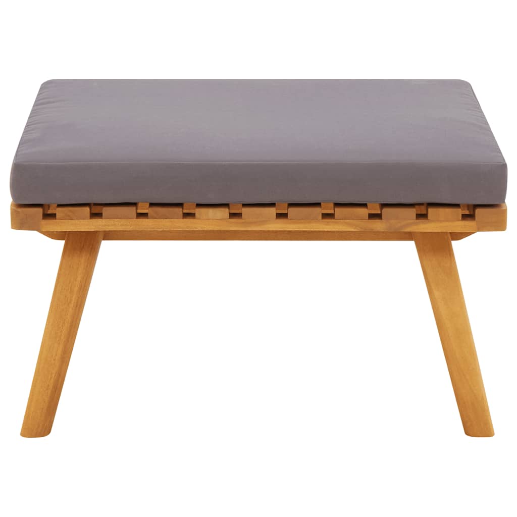 Vrtni tabure s jastukom 60 x 60 x 29 cm masivno bagremovo drvo