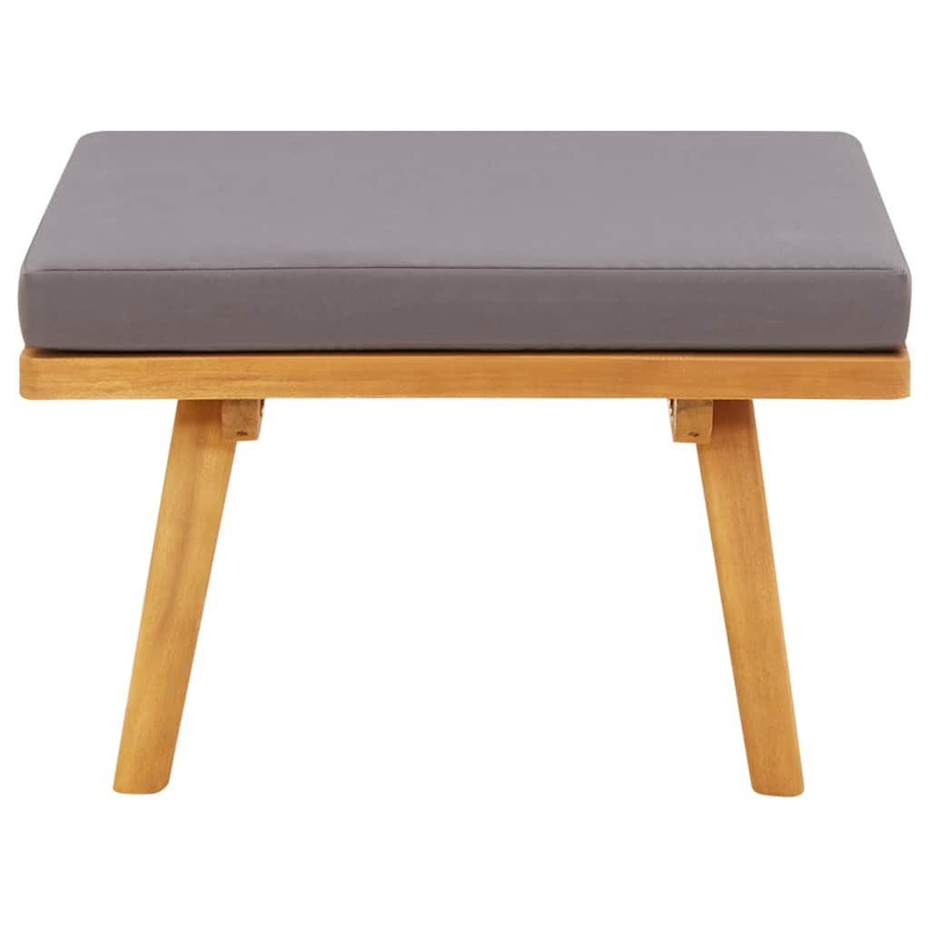 Vrtni tabure s jastukom 60 x 60 x 29 cm masivno bagremovo drvo