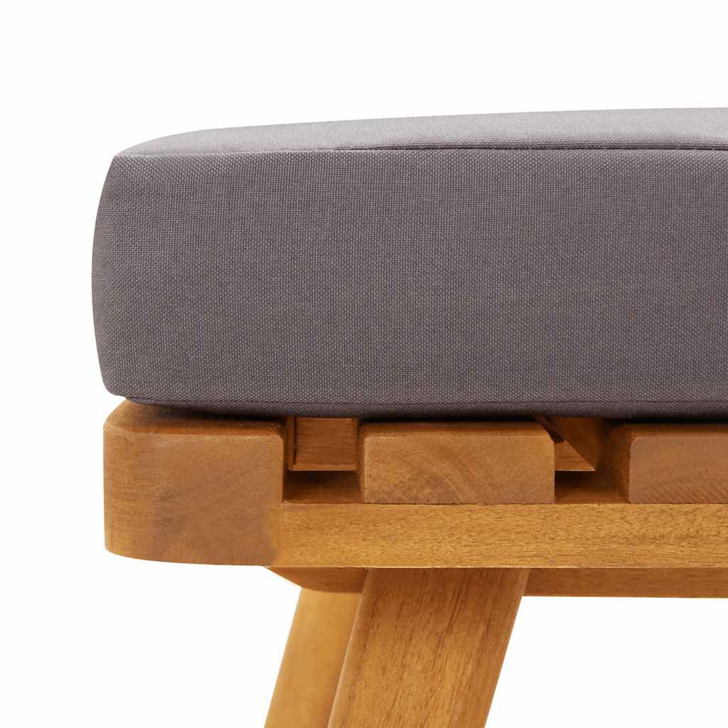 Vrtni tabure s jastukom 60 x 60 x 29 cm masivno bagremovo drvo