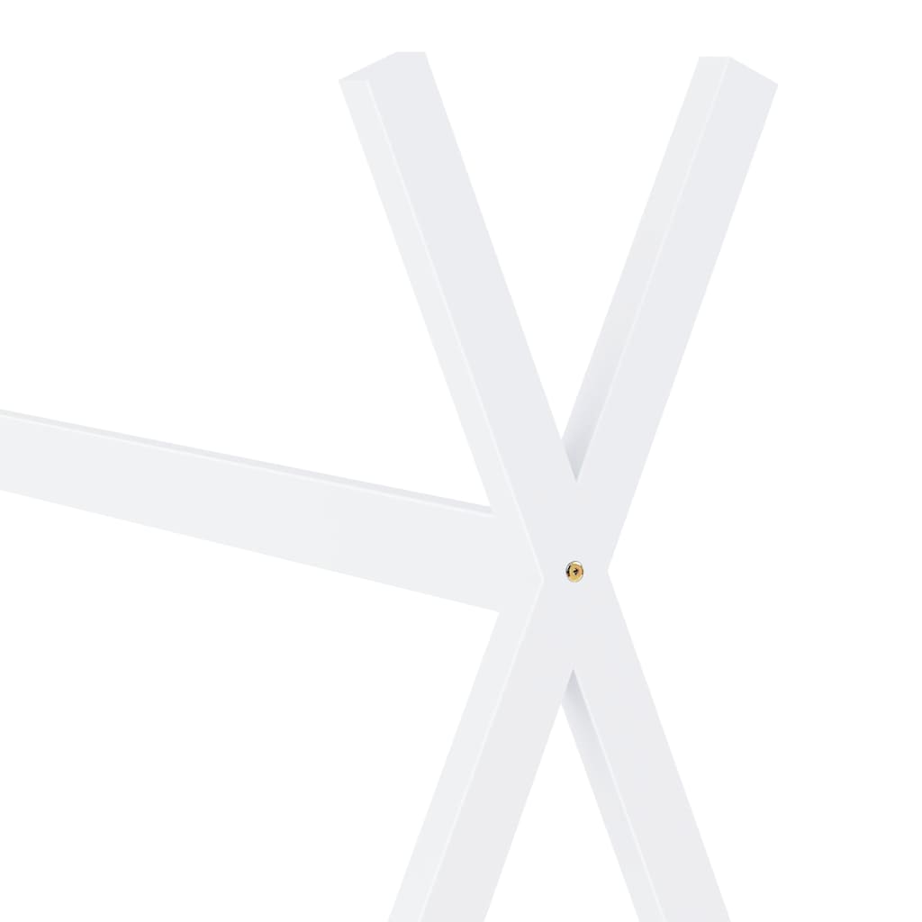 Okvir za dječji krevet od masivne borovine bijeli 70 x 140 cm