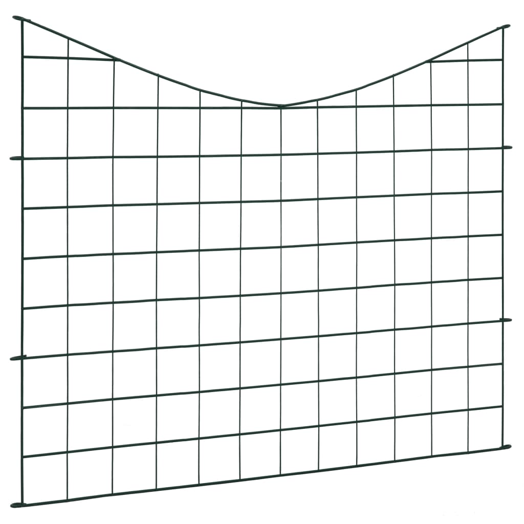 Set vrtnih ograda s donjim lukom 77,5 x 64 cm zeleni