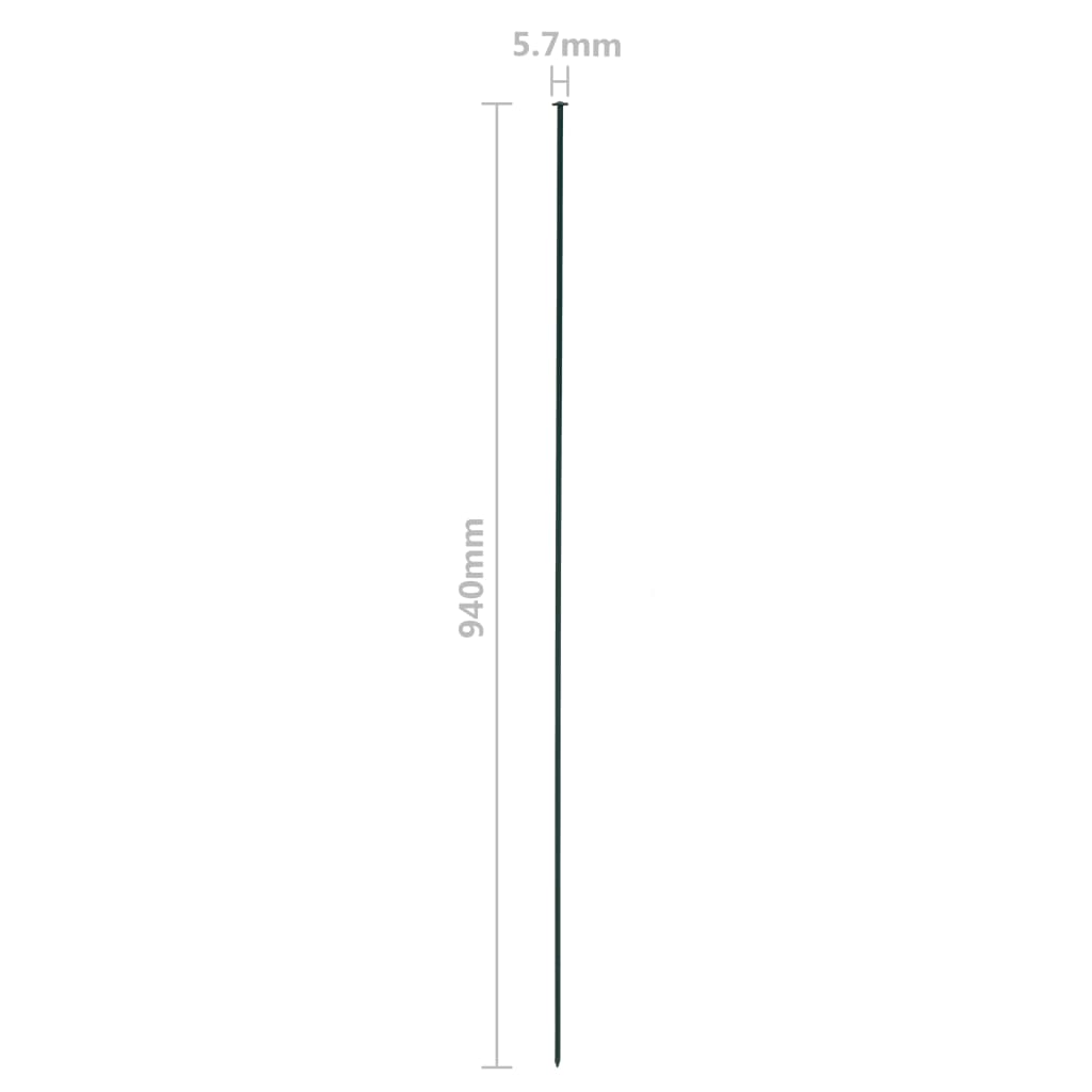 Set vrtnih ograda s donjim lukom 77,5 x 64 cm zeleni