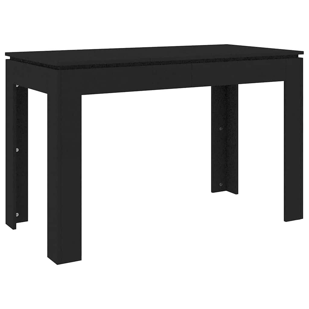 Blagovaonski stol crni 120 x 60 x 76 cm konstruirano drvo